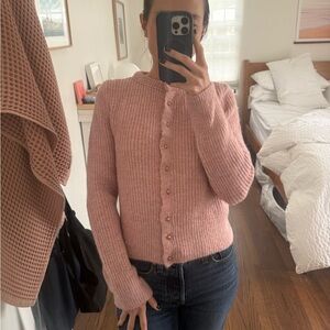 Mango Pink Ribbed Sweater